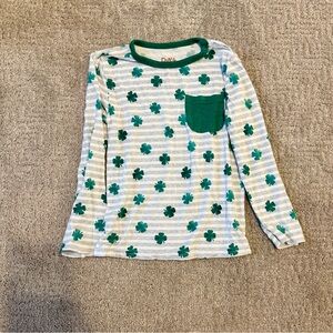 Little Sleepies Green Clover Stripe Long Sleeve Tee